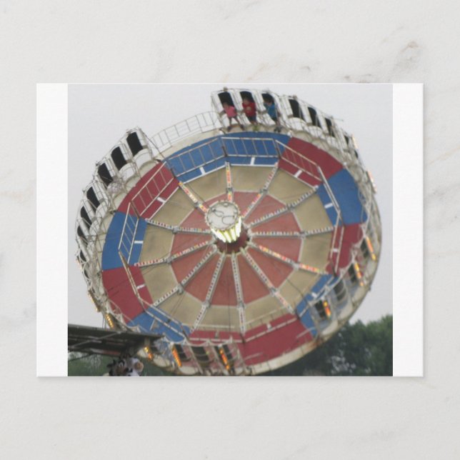 Postal El paseo por el parque de atracciones Roundup (Anverso)