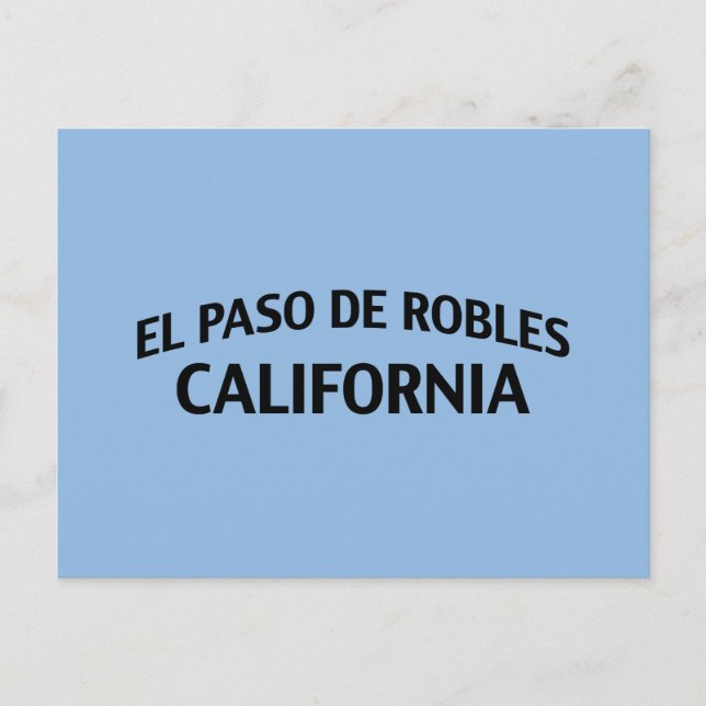 Postal El Paso de Robles California (Anverso)