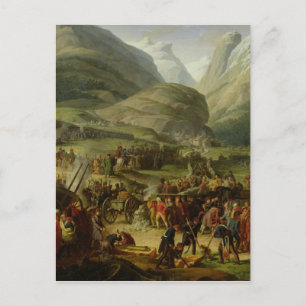 Postal El paso de San Bernard para el ejército francés