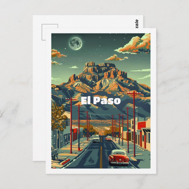 Postal El Paso Texas USA Famoso lugar de viaje (Anverso / Reverso)