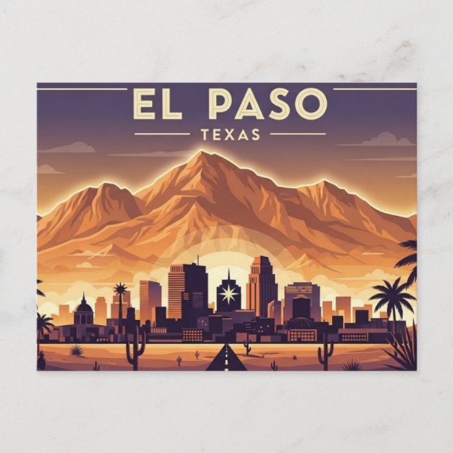 Postal El Paso Texas Viajes (Anverso)
