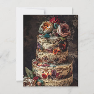 Postal El Pastel de Boda