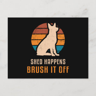 Postal El Pastor Alemán Shed Ocurre Divertido Perro Vinta