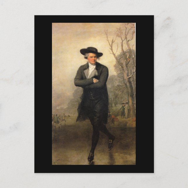 Postal El patinador, de Gilbert Stuart (Anverso)