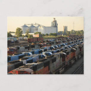 Postal El patio ferroviario
