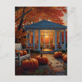 Postal El patio trasero de otoño