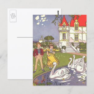 Postal El Patito Feo, Cuento de Hadas Clásico de Hauman