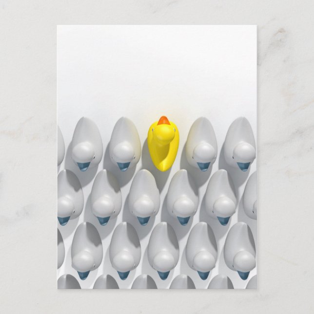 Postal El Pato Del Caucho Contra El Flujo (Anverso)