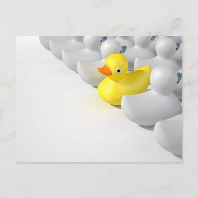 Postal El Pato Del Caucho Contra El Flujo (Anverso)