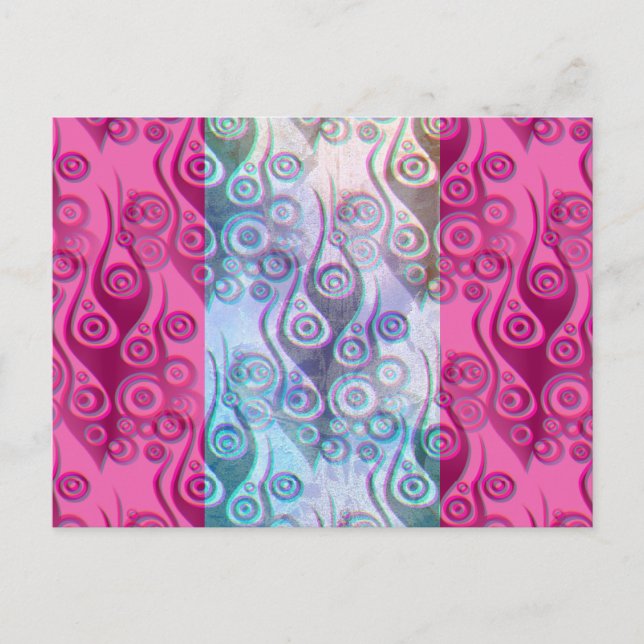 Postal El patrón de las llamas y los círculos del tatuaje (Anverso)