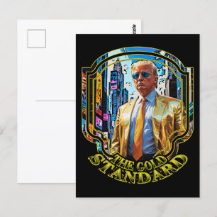 Postal El patrón oro - presidente Trump 2024