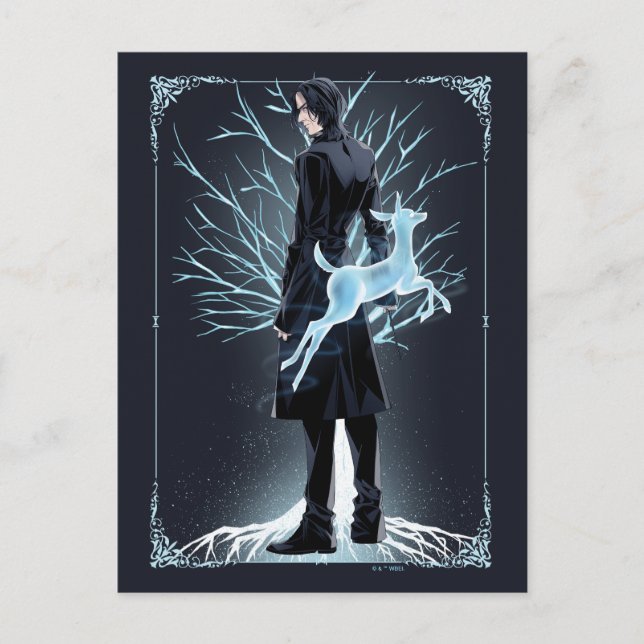 Postal El Patronus Cierva de Severus Snape (Anverso)