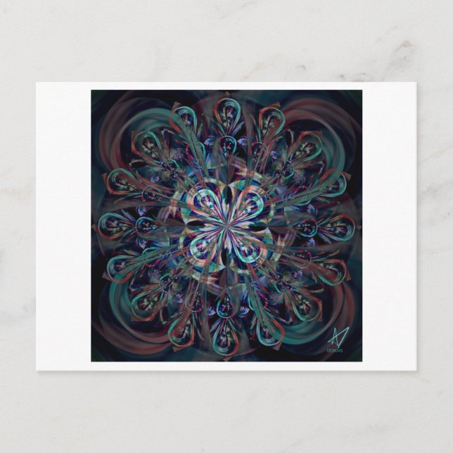 Postal El pavo real (Anverso)