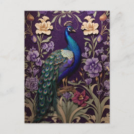 Postal El Pavo Real Sobre El Morado William Morris Inspir