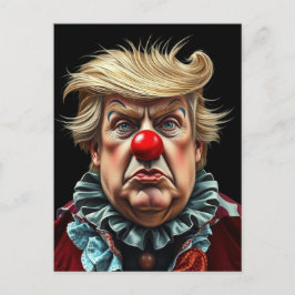 Postal El payaso gracioso de Donald Trump