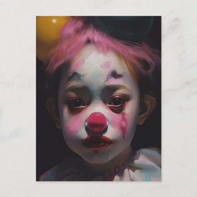 Postal El Payaso Triste (Anverso)