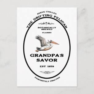 Postal El Pelican Vintage Apothecary Personalizado