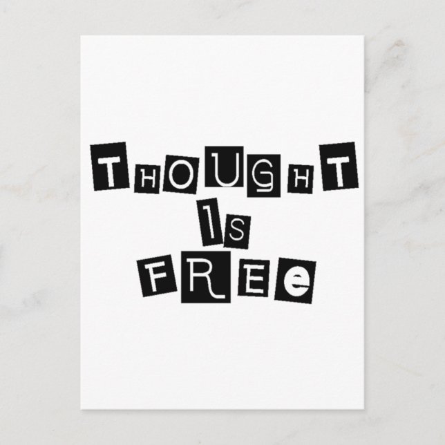 Postal El pensamiento es libre (Anverso)