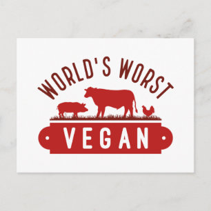 Postal El peor vegano del mundo