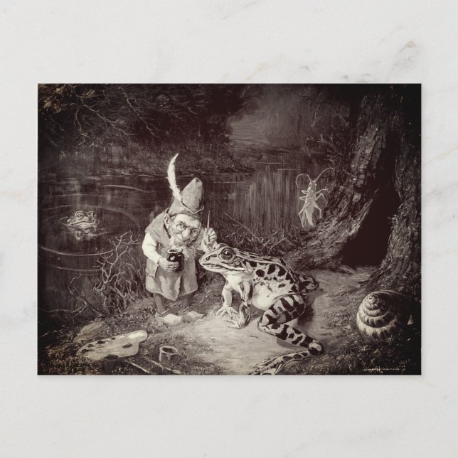 Postal El pequeño anciano del bosque (Anverso)