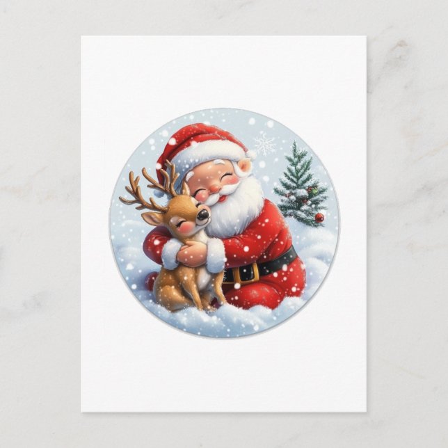 Postal El pequeño ayudante de Santa (Anverso)