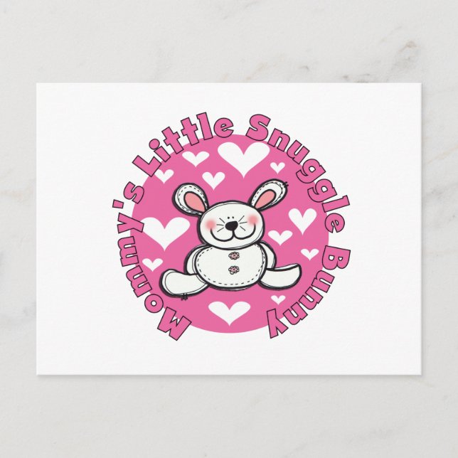 Postal El pequeño conejito de la acurrucada de mamá (Anverso)