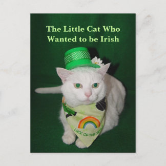 Postal El pequeño gato que quería ser irlandés
