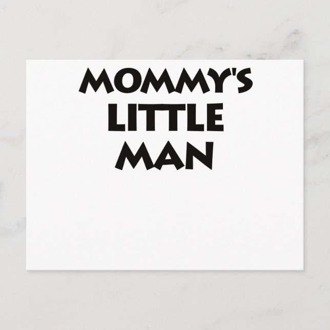 Postal El pequeño hombre de mamá (Anverso)