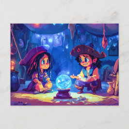 Postal El pequeño pirata recibe una profecía de una fortu