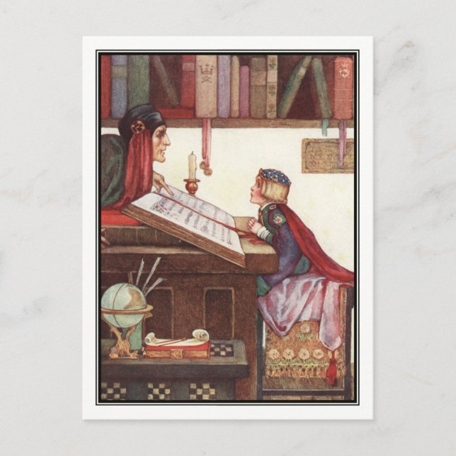 Postal El pequeño rey de Millicent Sowerby (Anverso)