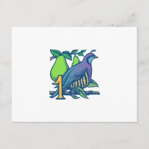 Postal El perdiz en un árbol perverso