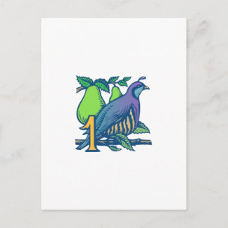 Postal El perdiz en un árbol perverso