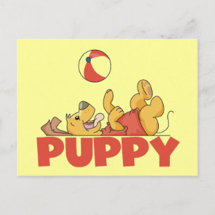 Postal El perrito juega las camisetas y los regalos