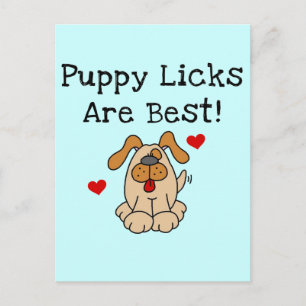 Postal El perrito Licks es las mejores camisetas y