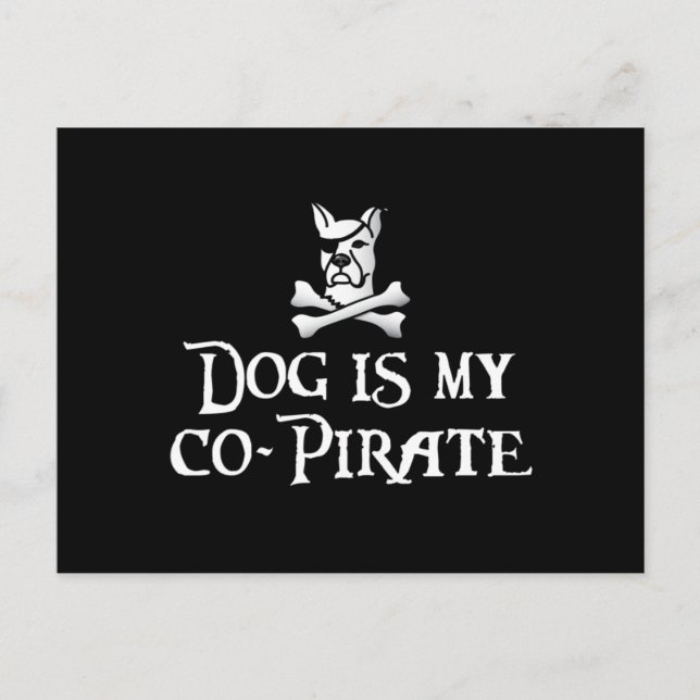 Postal El perro es mi co-pirata (Anverso)