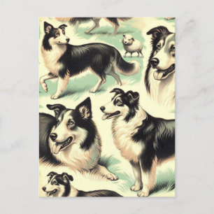 Postal El perro pastor galés vintage no tiene cabida