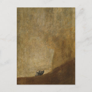 Postal El Perro por Francisco Goya