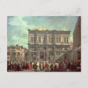 Postal El perro que visita la iglesia y la scuola di