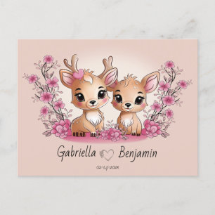Postal El Personalizado amable Bambi ama el Día de San Va