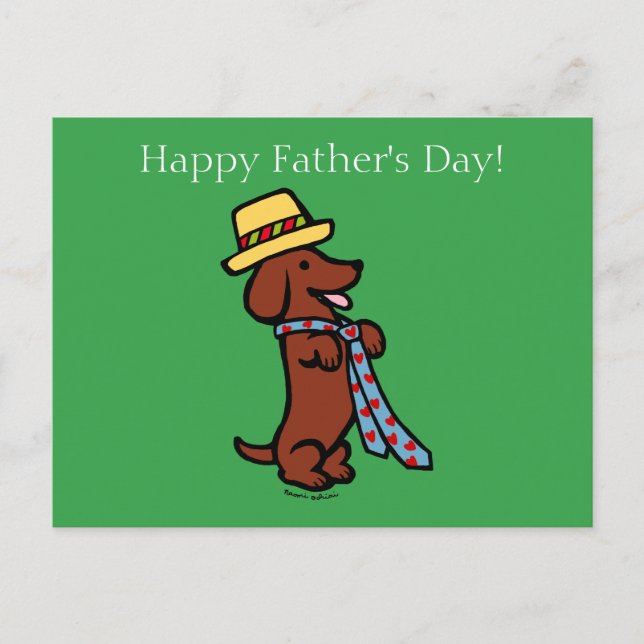 Postal El Personalizado Dachshund de papá (Anverso)