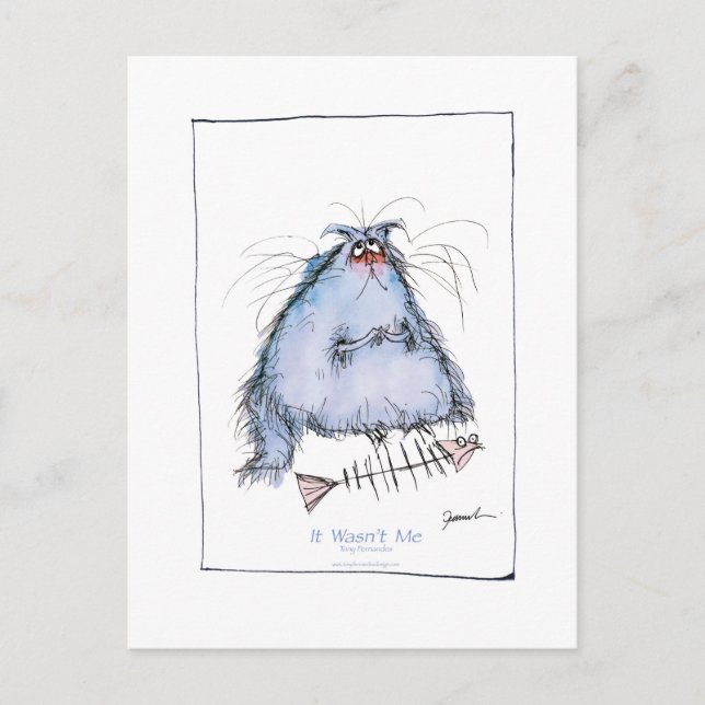 Postal el personalizado gato de tony fernandes's 'no fui  (Anverso)