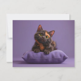 Postal El Personalizado lindo Tortoiseshell Kitten en un 