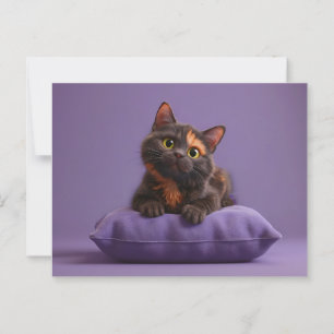 Postal El Personalizado lindo Tortoiseshell Kitten en un 