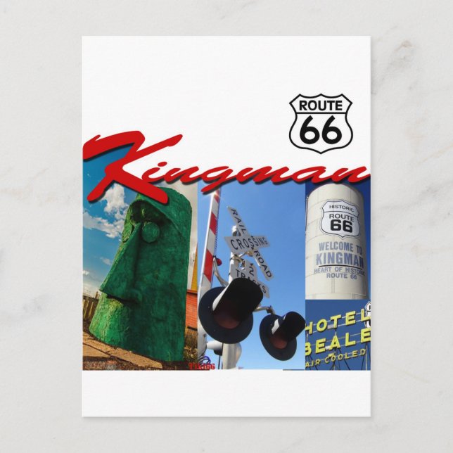 Postal ¡El Personalizar de la Ruta 66 de Kingman Arizona! (Anverso)