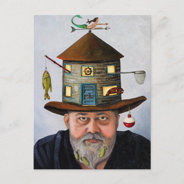 Postal El pescador (Anverso)