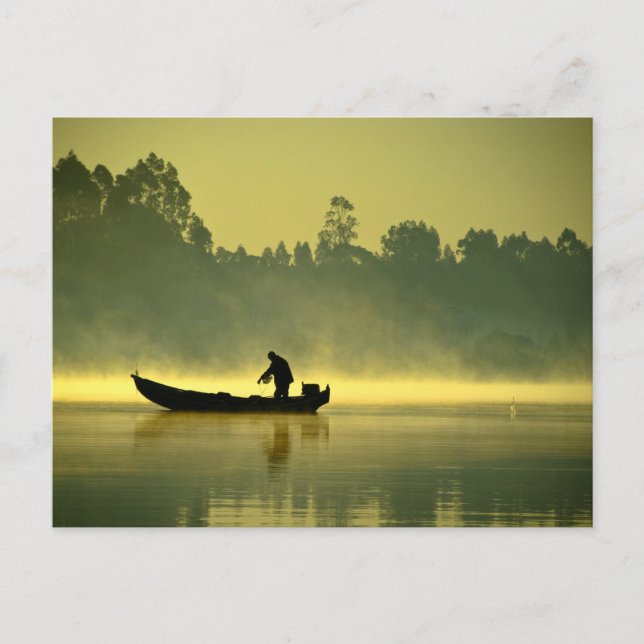 Postal El pescador (Anverso)