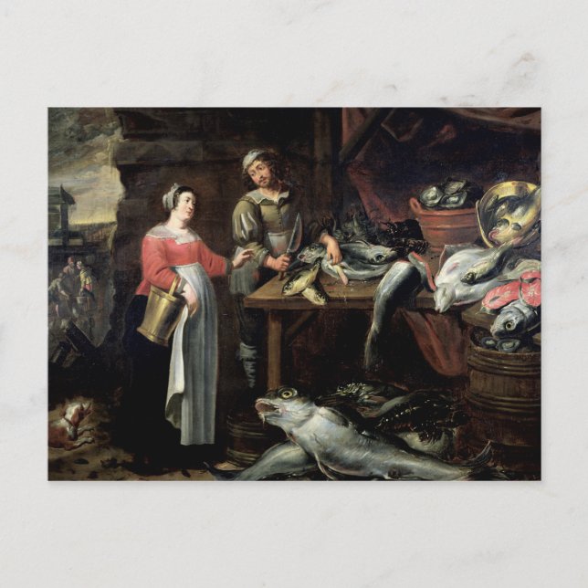 Postal El pescador (Anverso)