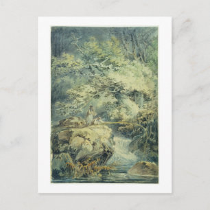 Postal El pescador, 1794 (w/c sobre el grafito en el