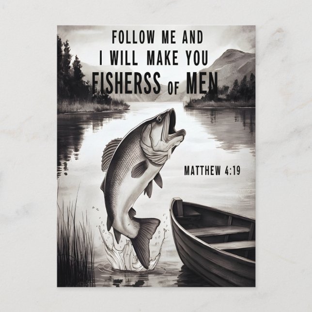 Postal El pez que salta (Anverso)