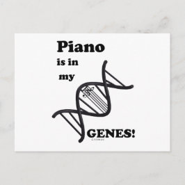 Postal El piano en mis genes